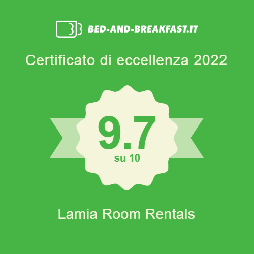 Certificato Eccellenza Bed And Breakfast Italia Lamia Matera 2022